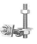 304 Stainless Steel Threaded Rod Kit with Nuts and Square Washers, Two Full Thread Studs with 25 Lengths from 16mm to 200mm
