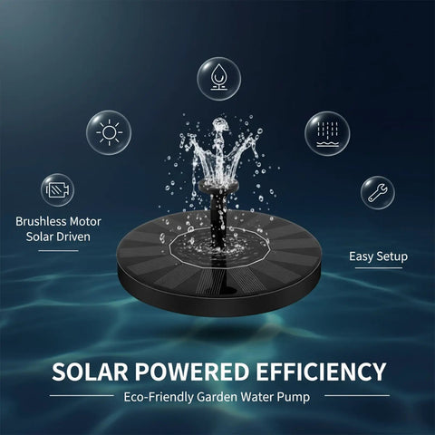 Floating Solar Fountain With Six Nozzles For Bird Bath And Garden Decor A Sun Powered Water Pump For Pond Pool And Outdoors No Wiring Needed Eco Friendly Auto Start In Direct Sun Easy Setup Keeps Water Moving