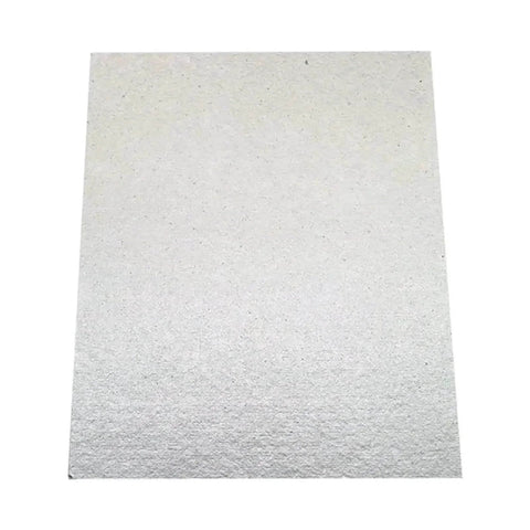 15 X 12 Cm Microwave Mica Sheets Pack of 2, beefy heat shield insulation plates, close-up of super thick material for magnetron cap replacement