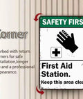 12 By 8 Inch Aluminum First Aid Station Sign For Easy Wall Mounting No Sweat Rustproof Weatherproof Safety Sign With Pre Drilled Holes