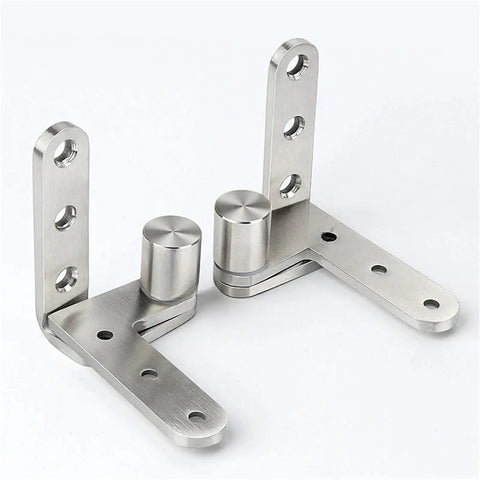 Premium Stainless Steel Pivot Hinges Heavy Duty Adjustable Rotation Door Hardware Double Action Surface Mount view from above
