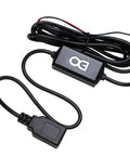 Rig Ready Hardwired Usb A Car Charger Cable Kit with Direct Wire Harness, black cable and connectors for powering devices.