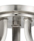 Shyloh Convertible Ceiling Light Fixture 3 Light Chandelier Style Semi Flush To Chandelier Brushed Nickel Finish base detail