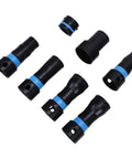 Evhooe 7-Pc Vacuum Adapter Kit For Dust Collection With Quick Connectors, various black and blue adapters for tool compatibility