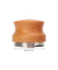 53mm Stainless Steel Coffee Distributor And Espresso Tamper Featuring Quick Depth Adjustment And Comfort Contoured Beech Handle.