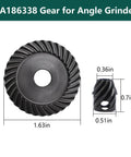 Spiral Bevel Gear Kit For Angle Grinder Replacement Part NA186338 showing ring gear and pinion dimensions