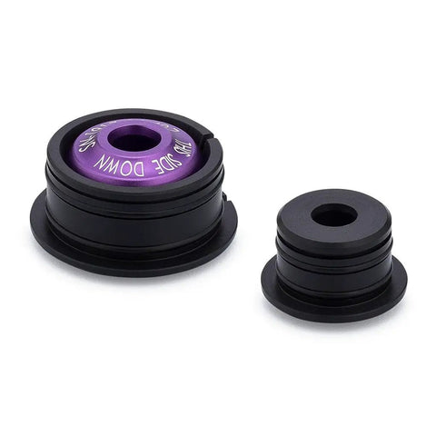 Shift Linkage Bushing Upgrade For Honda Civic Si 2002 To 2006 And Acura RSX RSX S 2002 To 2005 With Acetal Low Friction Bushings Spherical Bearing O Ring Sealed For Gap Free Fit Stainless Hardware For Smoother Gear Shifts black and purple acetal bushings