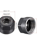 ER16 A M22 Collet Clamping Nut for CNC Milling Chuck Holder Lathe, cast steel, 13mm bore, 28x18mm size, two angles
