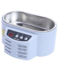 Dope Portable Digital Ultrasonic Cleaner 50W Dual Frequency Tub with a compact design for efficient grime removal from jewelry and watches.