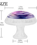 4 Piece Round Cabinet Knobs Rustic Dresser Hardware With Crystal Glass Surface And 3D Fluid Pattern dimensions view