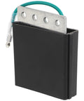 Indy Golf Cart Voltage Regulator Rectifier Replacement - Plug-and-Play Black Housing, side view with wiring connector
