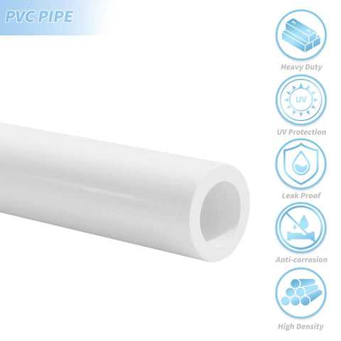 One Inch PVC Pipe Set Ten Pieces Schedule 40 White For DIY Projects At Home Garden Greenhouse Shed And Workshop Great For Shelving