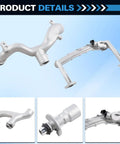 Top Shelf Upgraded Metal Cooling System Pipe Kit And Rear Coolant Water Heater Tube Keeps Your Rig Rolling Smooth For Lr4 Discovery Range Rover V6 Models, detailed view of metal piping components.