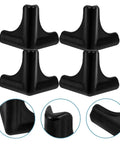 4 Pack Silicone Childproof Corner Guards For Furniture And Tables, Black Edge Protectors To Prevent Injuries