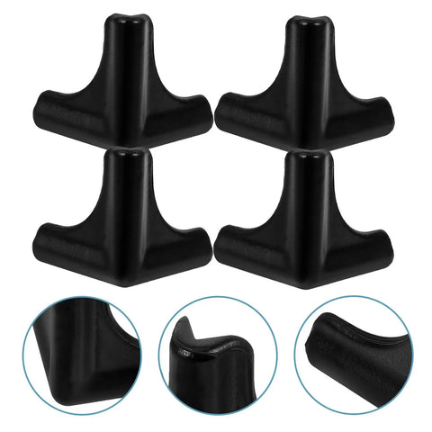 4 Pack Silicone Childproof Corner Guards For Furniture And Tables, Black Edge Protectors To Prevent Injuries