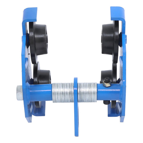 Front view of I-Beam Trolley 1100 Pound Capacity With Double Wheel Track Roller For I-Beam Flange Width 55 To 200 Millimeter Alloy Steel