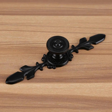 Old School Vintage Black Cabinet Knob Set For Doors And Drawers, Retro Pull Handles With Screws Included, Easy Install Replacement Hardware