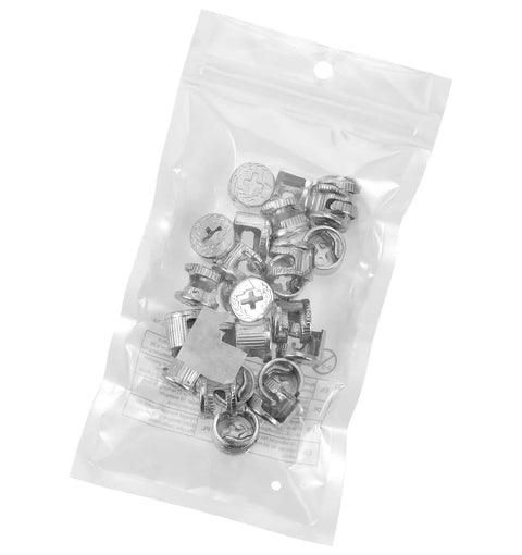Hardcore Zinc Alloy Cam Lock Fasteners 24 Pack For Cabinets Drawers And Wardrobe Panels Rust Proof Cam Bolt Nut Set in bag