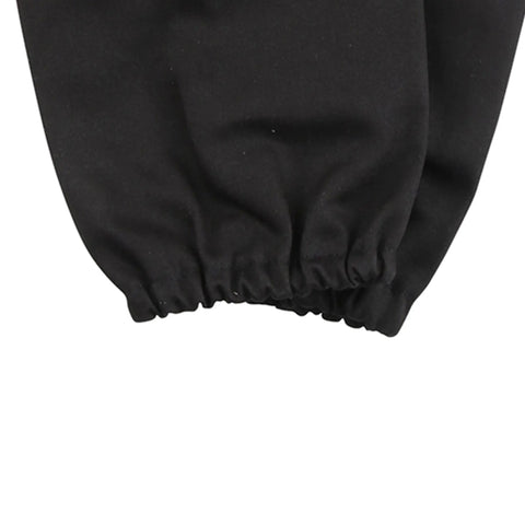 Close-up of elastic cuff on Lincoln Electric Flame Resistant Welding Sleeves Black One Size 21 Inch 9 Oz Slip On Arm Protection