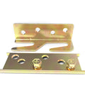 Beefy Bed Rail Brackets 4-Piece Set Universal wood bed frame hardware featuring galvanized steel connectors for support.