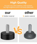 Comparison of M6 Thread Furniture Feet Levelers 8 Pieces Anti Slip Adjustable Leveling Feet Screws with black rubber base and plastic feet