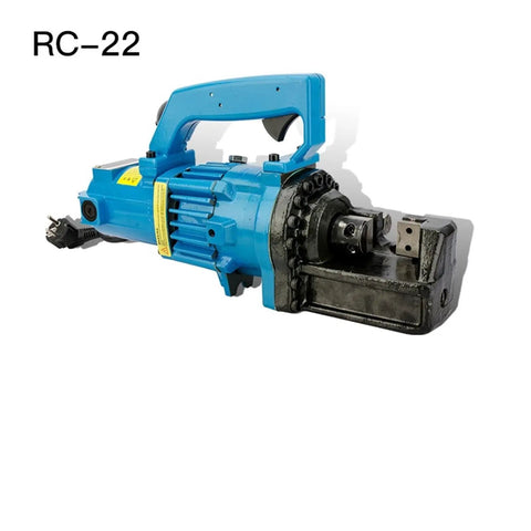 AOXHUGB Electric Rebar Bender And Cutter Portable Hydraulic Rebar Cutter blue handheld tool with adjustable guide for construction
