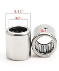 Premium Sealed Spherical Rod End Bearings 5 Pack SCE610 Metric 9.525X14.28X15.88Mm shown with dimensions labeled on rod ends.