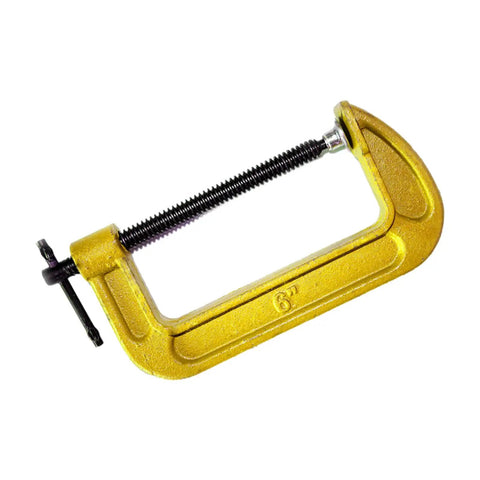 Rust-Resistant Steel C Shaped Clamp For Woodworking Quick And Easy Clamping Across Materials Heavy Duty Grip 6 inch