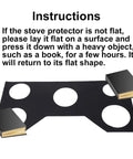 36 Inch Gas Range Protectors For GE Ranges, Ultra Thick 0.4mm Nonstick Burner Liners with books as flattening instructions