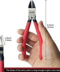 6 Inch Wire Cutter Set 2 Pack Flush Cut Pliers With Spring Loaded Handles Non Slip Red Grips Heavy Duty Side Cutters