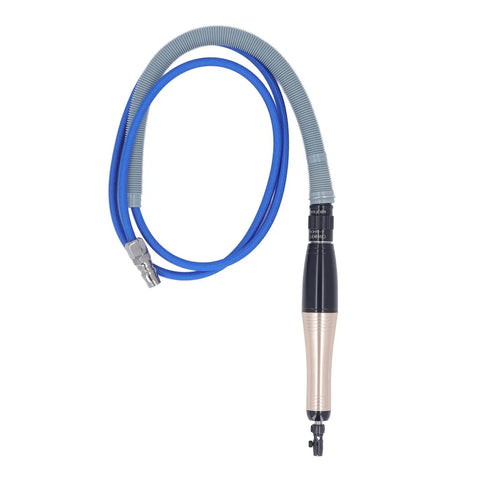 High Speed Pencil Die Grinder Air Tool Built Like A Tank At 23000 Rpm Featuring Tough Aluminum Alloy Body with flexible hose.