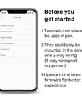 Smartphone screen displaying settings for 3 Way Smart Dimmer Switch Kit For Alexa, Google Assistant And SmartThings Dimmable Light Switch.