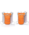 Mens Hydration Running Vest With Built In Water Bladder Ultralight Hiking Backpack For Running Cycling And Outdoor Gear Reflective Safety Strips Orange One Size