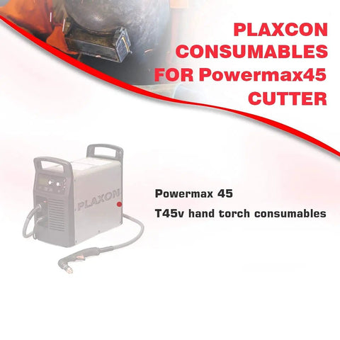 Copper 20 Piece Electrode And 20 Piece Tip Nozzle Set For 45 Plasma Cutter Hand And Machine Torch with Powermax 45