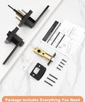 8 Pack Oil Rubbed Bronze Privacy Door Handles For Interior Doors Vintage Square Levers with installation components