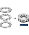 HiPicco 51106 thrust ball bearings, 4 pcs, chrome steel ABEC3, 30x47x11 mm, single-row