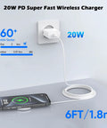 Wall-connected Fast Magnetic Wireless Charger Kit for iPhone 17 16 Pro Max Plus with 15W charging pad and USB-C PD blocks
