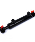 Double Acting Hydraulic Cylinder With Hole Mount Design, 1.5 Inch Bore, 20 Inch Stroke, 3500 PSI Universal Ram, black finish