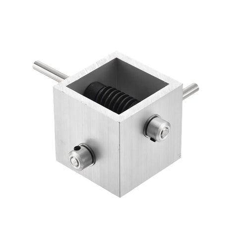 90 Degree Right Angle Worm Gearbox One To Twenty Reduction 1 Module With 20 Teeth Worm Gear Aluminum Frame 6mm Shaft Compact