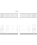 Diagram of 1/4 Inch Drive 6 Point Universal Joint Socket Set With Rail, showing dimensions for tight space automotive repairs.