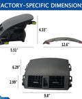 Gray RARAYC dashboard trim kit for Toyota Corolla 2008–2013; center dash A/C vent panel with left and right trim strips.