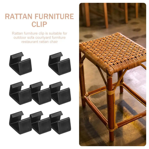 Rattan Furniture Clips 8 Pack For Outdoor Wicker Sofas Easy To Install And Remove Sofa Fasteners Black Alignment Clamps