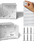 Pair Of Mini Blind Brackets For Low Profile White Window Blinds Headrail Holder Brackets Set Of 2 With 8 Screws