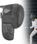 Fencing Mask Headgear With Full Face Shield Ventilated And Lightweight for training and competition, side view with fencer