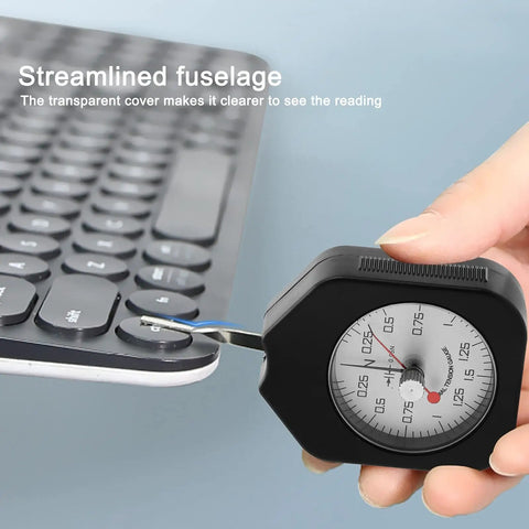 Dial Tension Tester Workhorse Pull Scale Meter For Micro Switches And Electronic Relays With Clear Viewing Cover ABS And Alloy Body Pro Grade Precision Readout For Relay Tip Pressure And Accurate Tension Checks, handheld dial gauge on laptop key