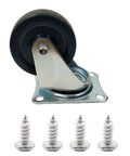 Built Tough 8 Piece 1 Inch Swivel Caster Wheels Featuring Precision Ball Bearings And Quiet Rubber Tires For Heavy Duty Carts Furniture And Workshop Tables Smooth As Silk with screws