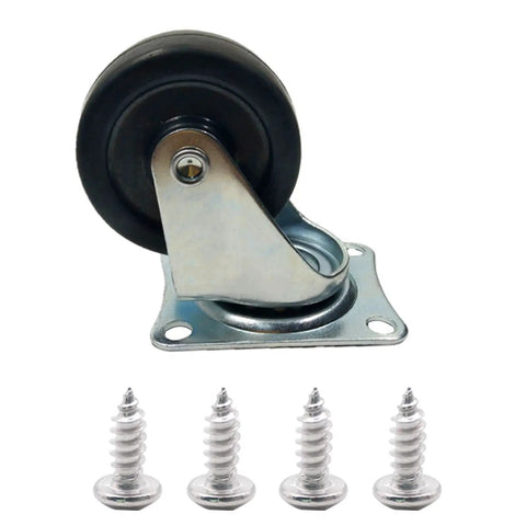Built Tough 8 Piece 1 Inch Swivel Caster Wheels Featuring Precision Ball Bearings And Quiet Rubber Tires For Heavy Duty Carts Furniture And Workshop Tables Smooth As Silk with screws