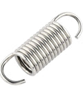 Top Shelf Stainless Steel Furniture Replacement Springs For Recliner Sofa Beds Rollaway And Trundle Set Of Eight With Tight Coil Design No Sweat Installation Rock Solid Seat Support Boss Grade Build, close-up of a stainless steel spring.