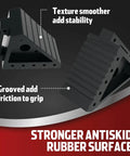 Heavy Duty Rubber Wheel Chocks For Cars, SUVs, Trucks And ATVs, Solid Tire Stop Block With Wide Handle
