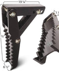 32 Inch Beefy Extreme Weld On Backhoe Thumb Clamp With Five Eighths Inch Steel Plate Assembly Adjustable Teeth Bars close-up view